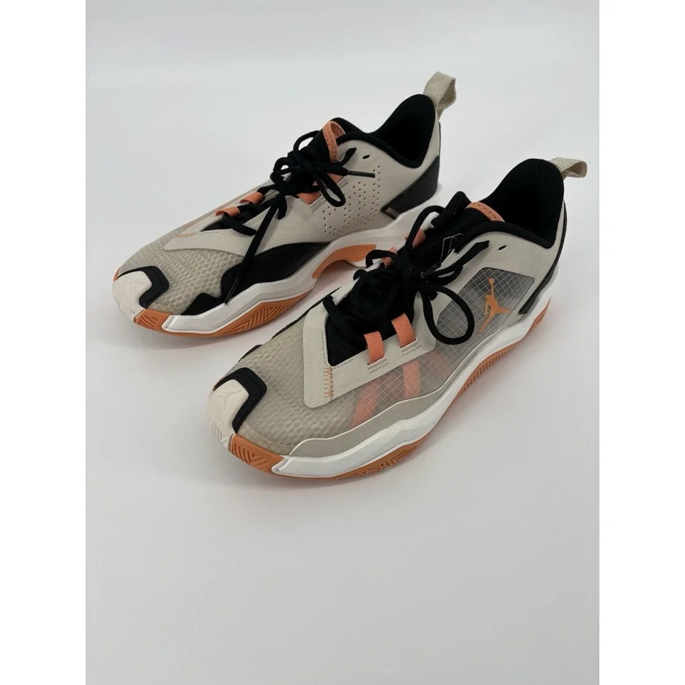 Size 10 Jordan One Take 4 White Orange Black Men's Basketball Sneakers Mesh